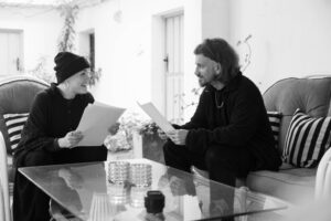 Claire and Mike Rehearsal Shakespeare