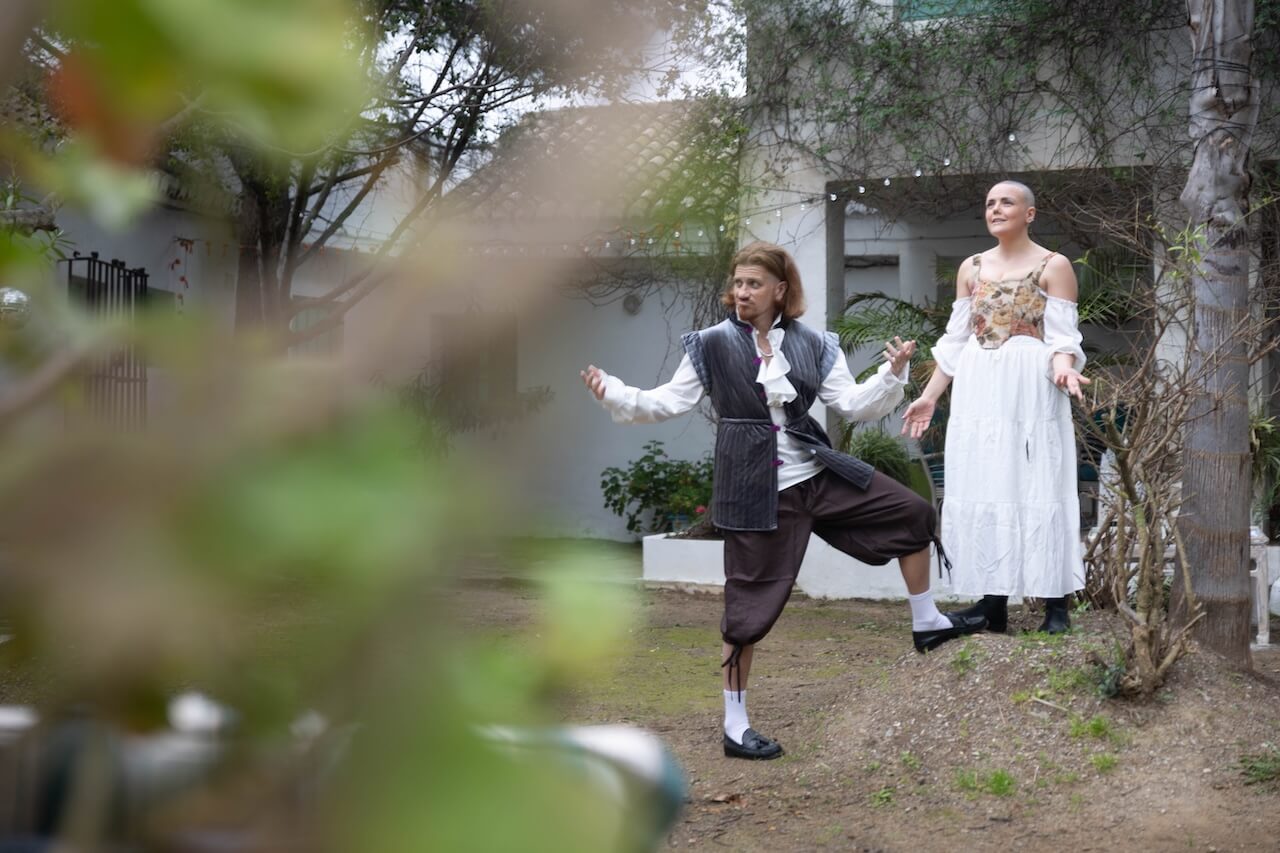 Shakespeare rehearsal session with Two Roots Theatre actors